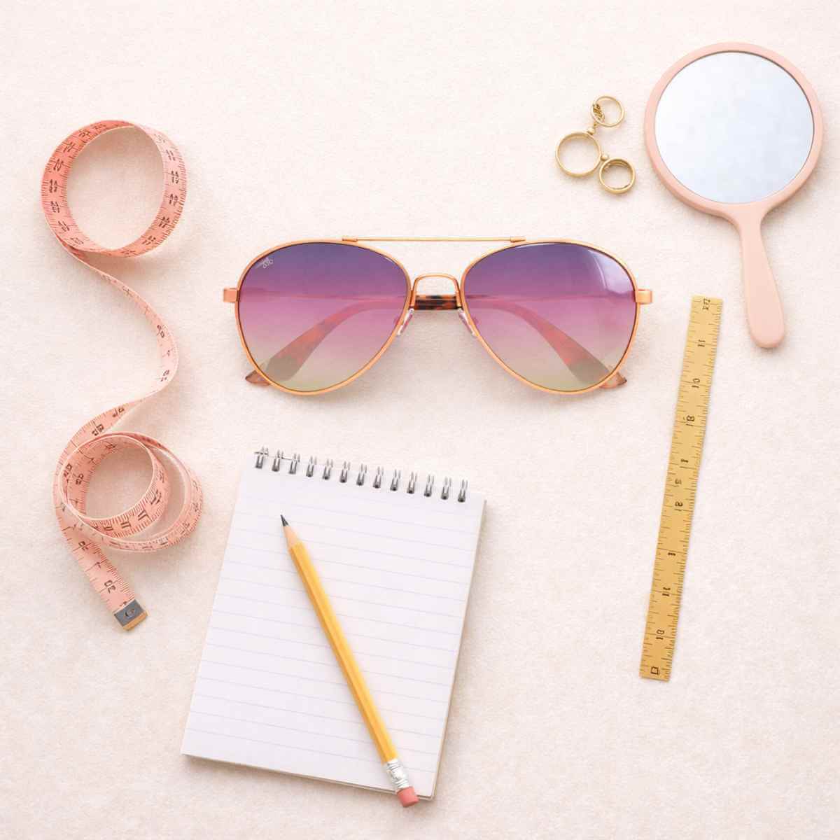 How to measure face size for petite faces and small heads using sunglasses and measuring tools