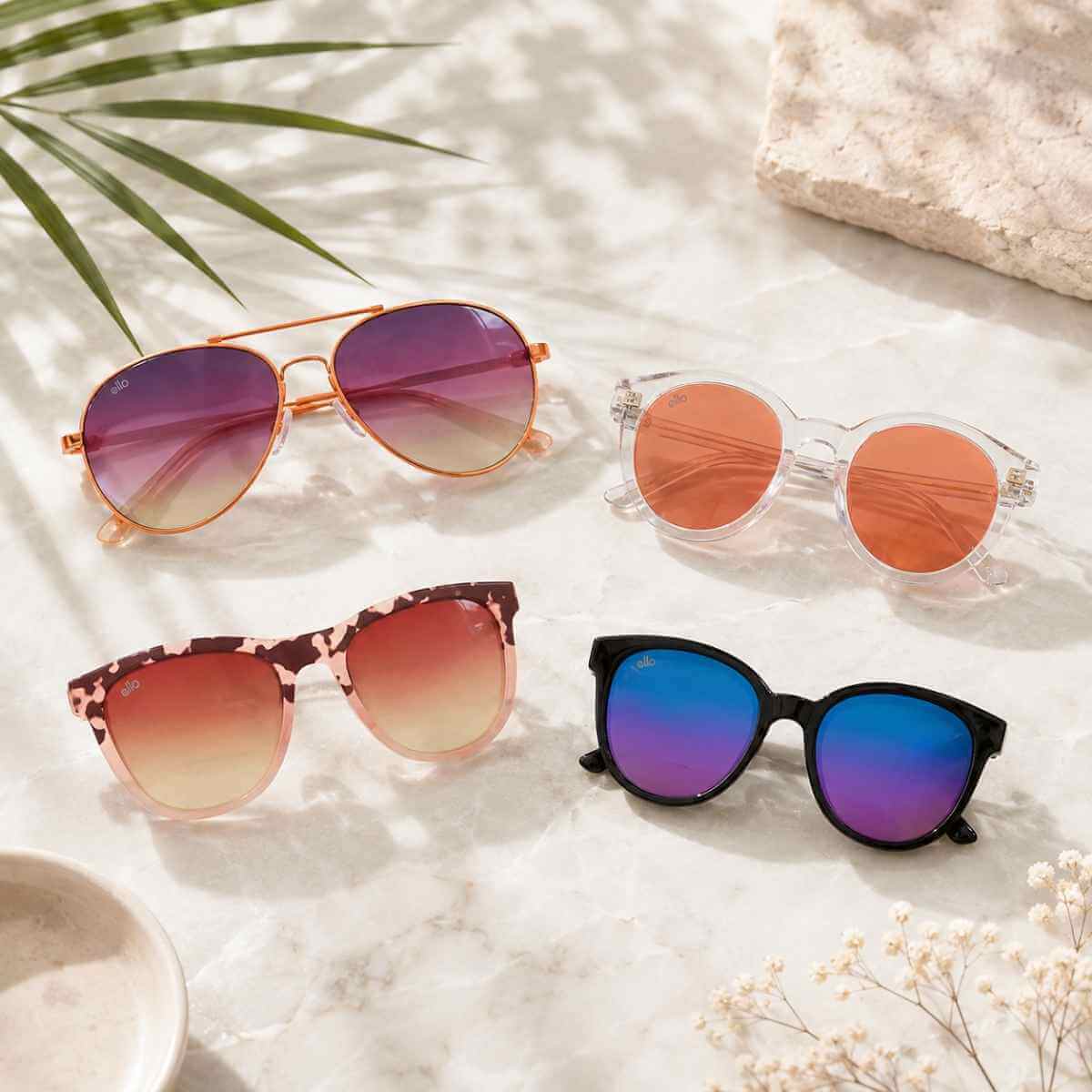 Polarized sunglasses for small faces in a variety of petite-fit frame styles.