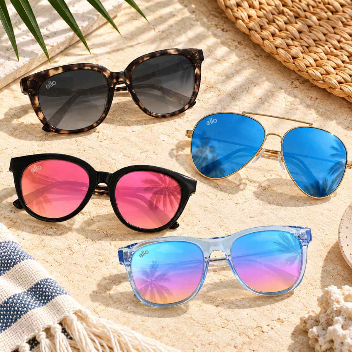 Sunglasses that suit small faces in petite-fit aviator, round, butterfly and classic frame styles