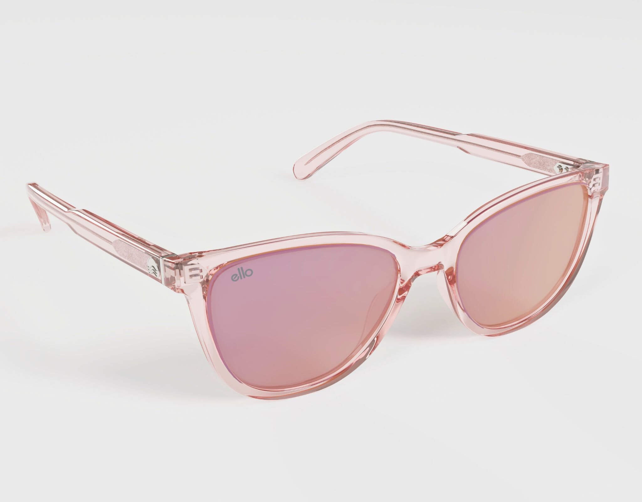 High angle of Half Moon Bay sunglasses in pink and purple — bold, feminine, and made for small faces.