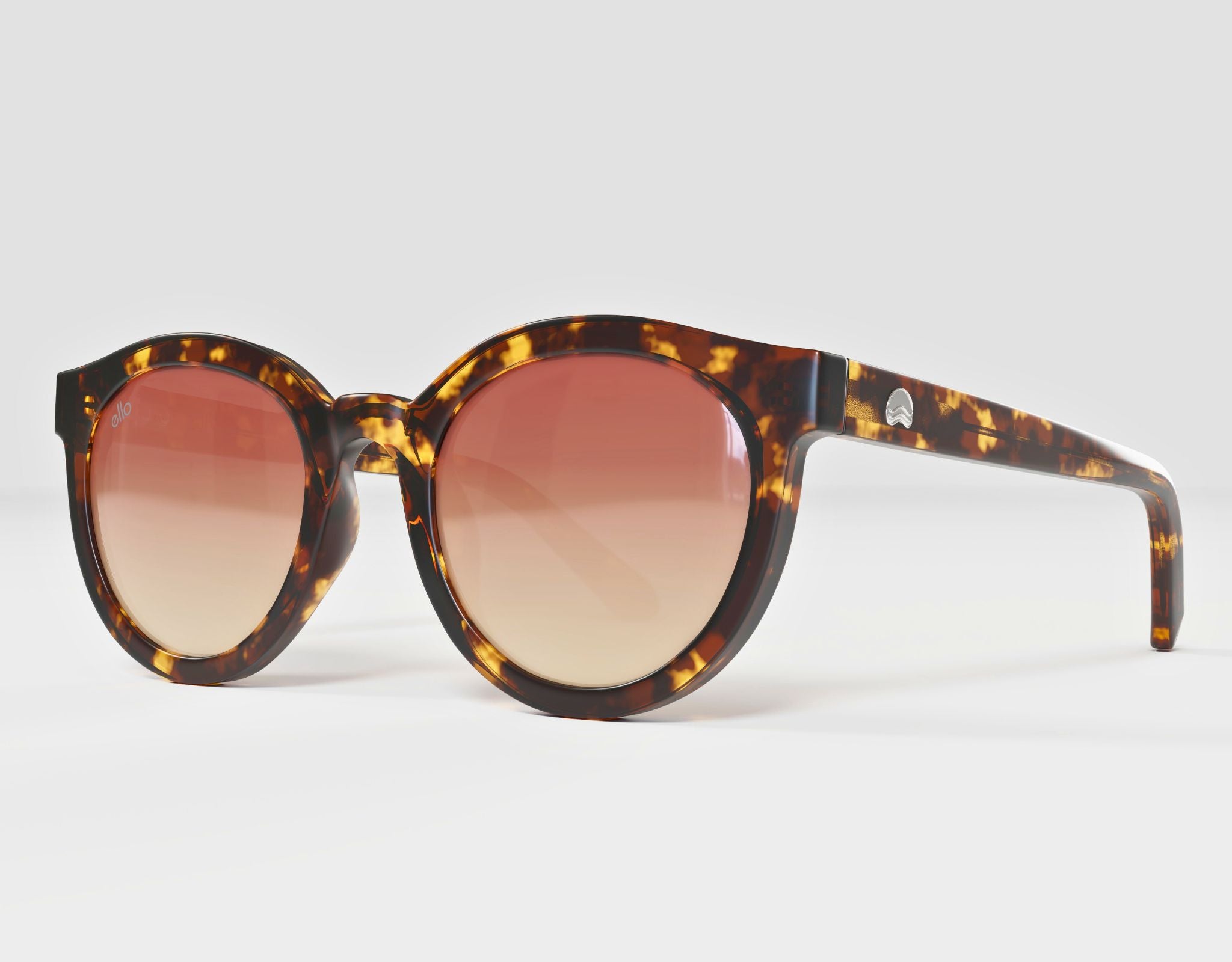 Tortoise amber Bar Harbor small sunglasses for small faces with gradient lenses shown in a clean studio setting.